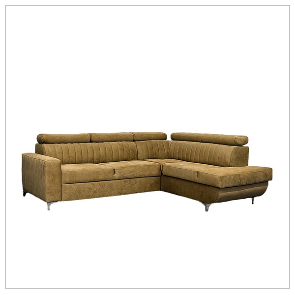MUSTARD CORNER SOFA BED - Image 3