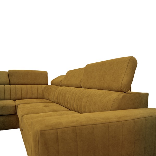 MUSTARD CORNER SOFA BED - Image 5