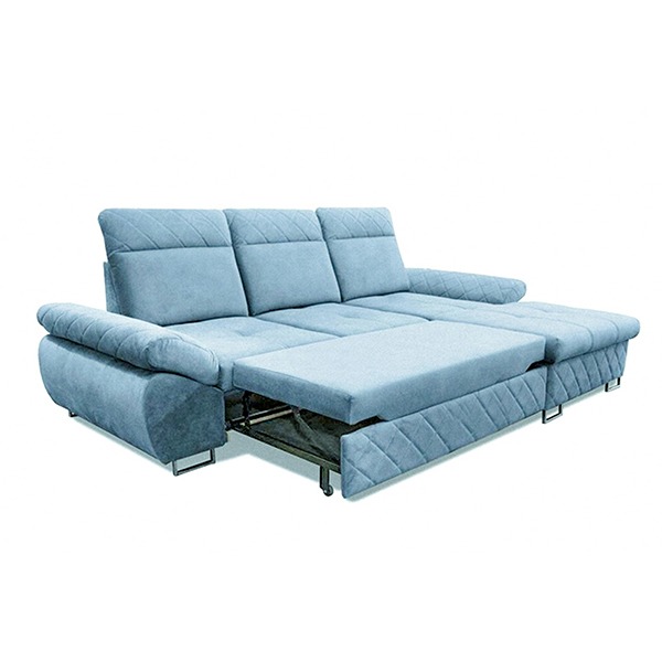 Corner Sofa Bed Sky Blue - Image 4