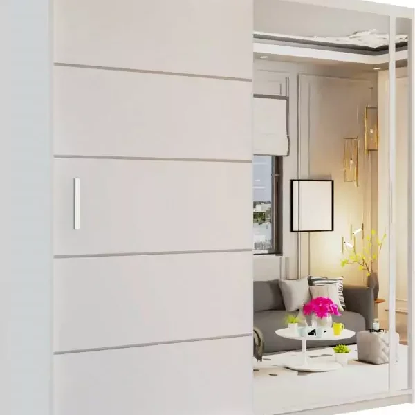 WHITE WARDROBE 120cm - Image 5